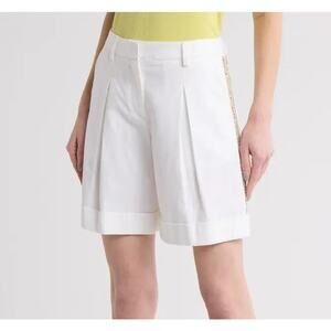 TWP Embellished High Waist Shorts In White Sz 4